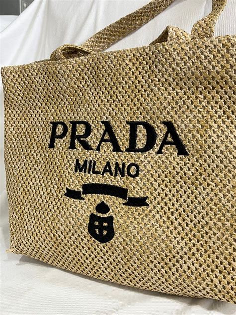 prada beach bag used